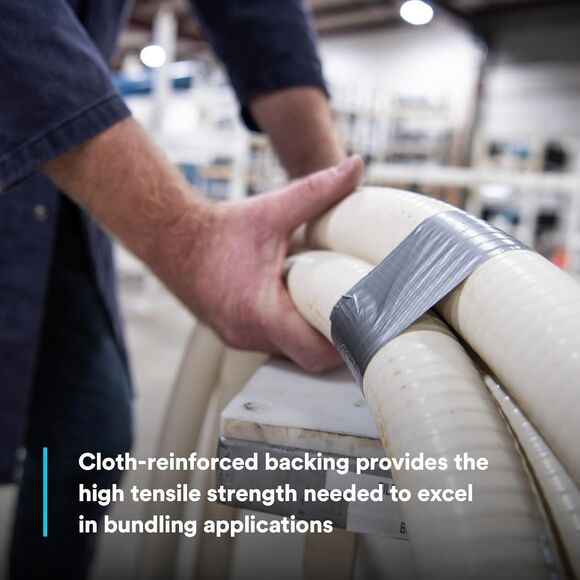 3M 2979 Contractor Grade Multi‑Use Duct Tape Silver 1.88in x 60yd 7.0mil - Picture 10 of 11